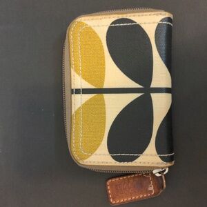 Orla Keily stem check small zip wallet